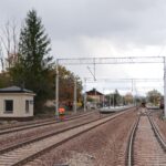 Remont linii kolejowej i stacji w Goleszowie.