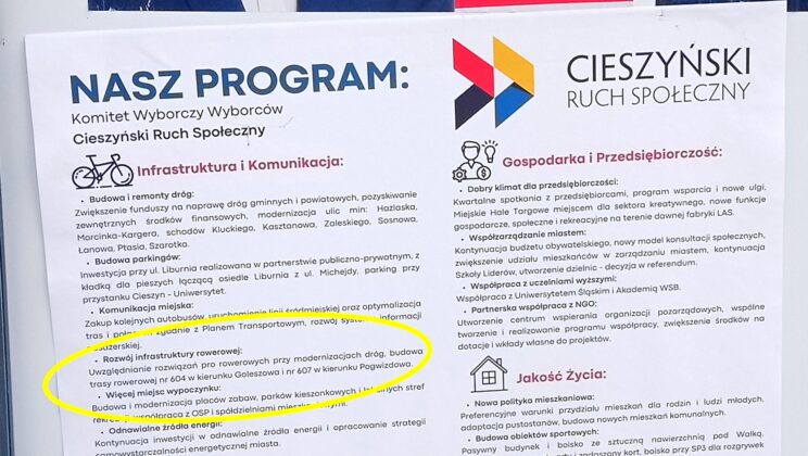 Perspektywa tras do Ustronia i Pogwizdowa wciąż we mgle